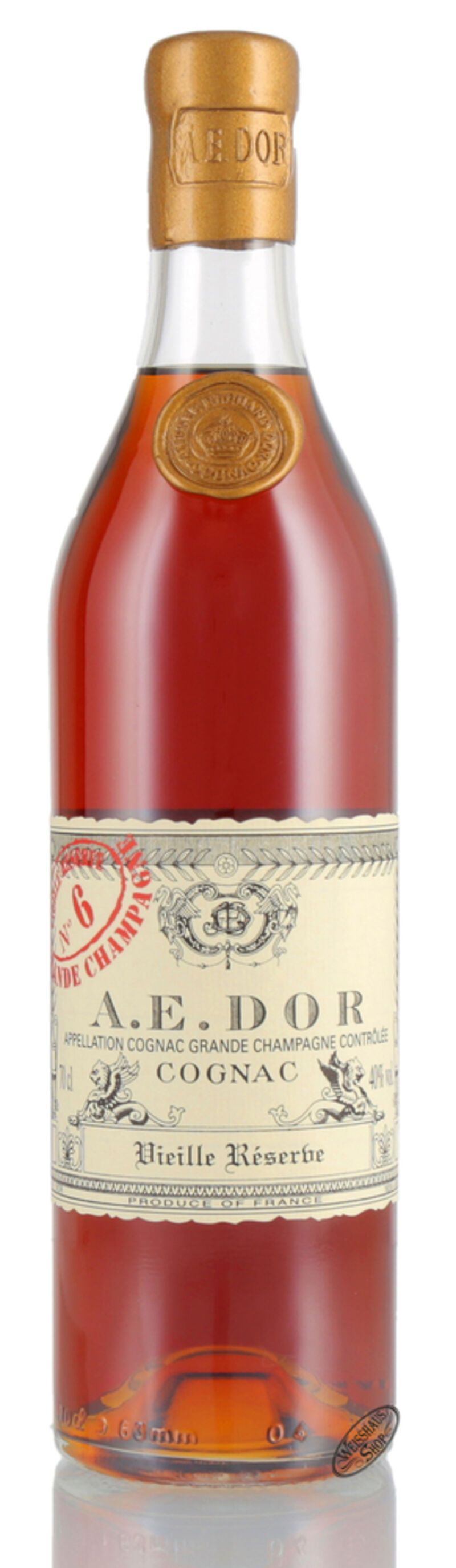 A.E. Dor Cognac Vieille Reserve No. 6 40% vol. 0,70l A.E. Dor Cognac Vieille Reserve No. 6 40% vol. 0,70l