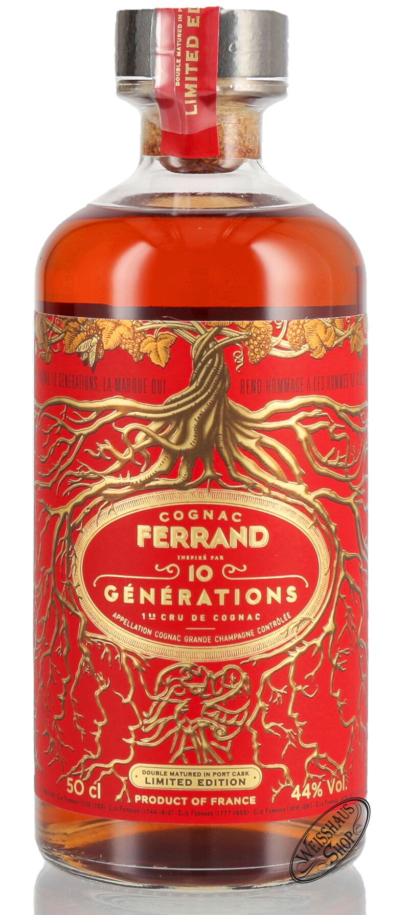 Pierre Ferrand 10 Generations Portwine Cask Finish Cognac 44% vol. 0,50l Pierre Ferrand 10 Generations Portwine Cask Finish Cognac 44% vol. 0,50l