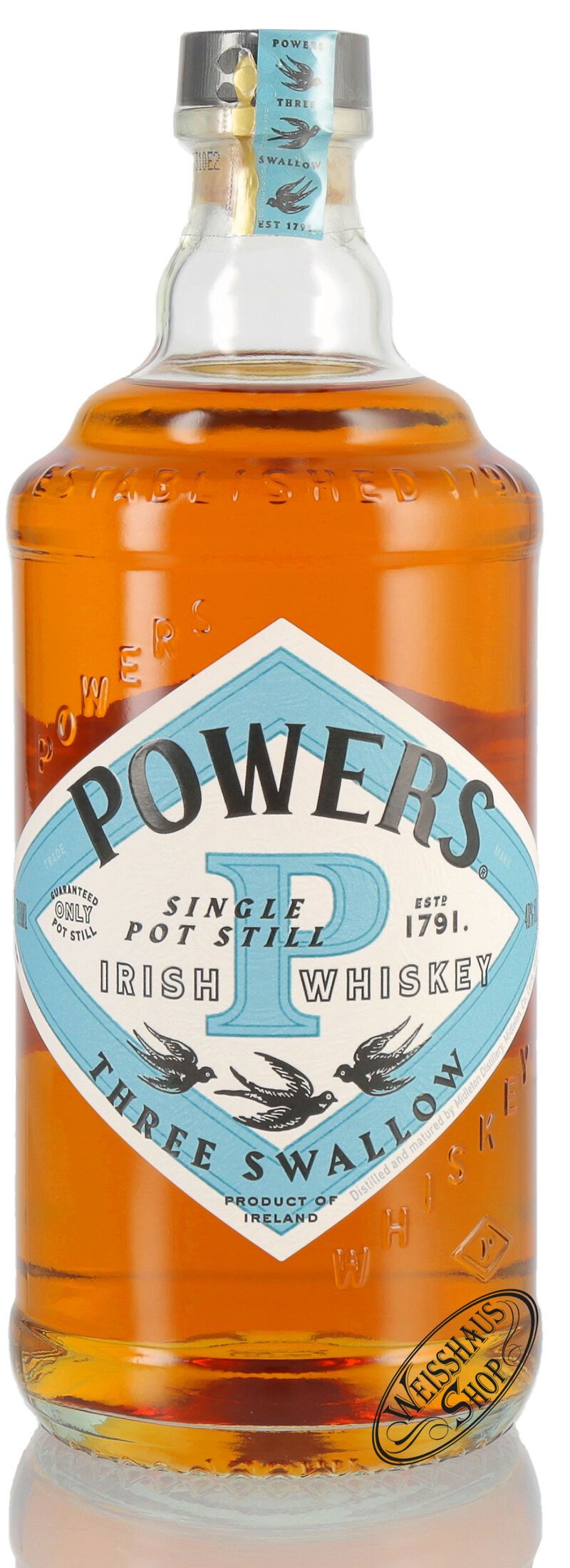 Powers Three Swallow Irish Whiskey 40% vol. 0,70l Powers Three Swallow Irish Whiskey 40% vol. 0,70l