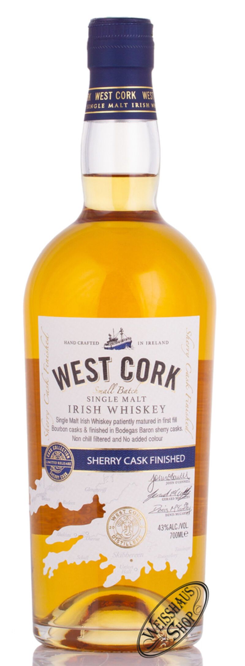 West Cork Sherry Cask Single Malt Whiskey 43% vol. 0,70l West Cork Sherry Cask Single Malt Whiskey 43% vol. 0,70l