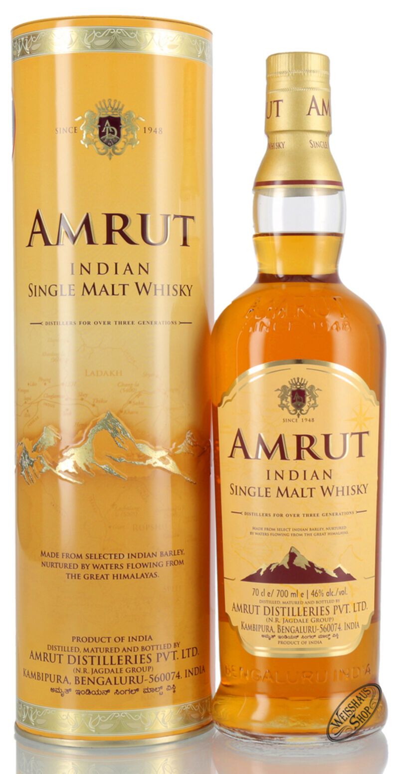 Amrut Single Malt Indian Whisky 46% vol. 0,70l Amrut Single Malt Indian Whisky 46% vol. 0,70l