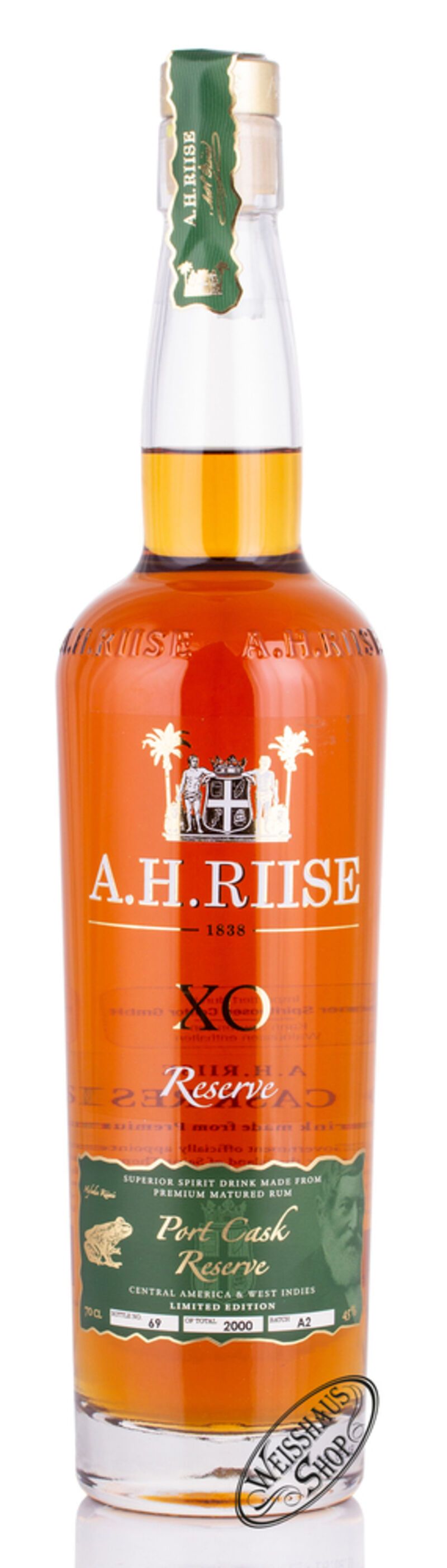 A.H. Riise XO Reserve Port Cask Finish 45% vol. 0,70l A.H. Riise XO Reserve Port Cask Finish 45% vol. 0,70l