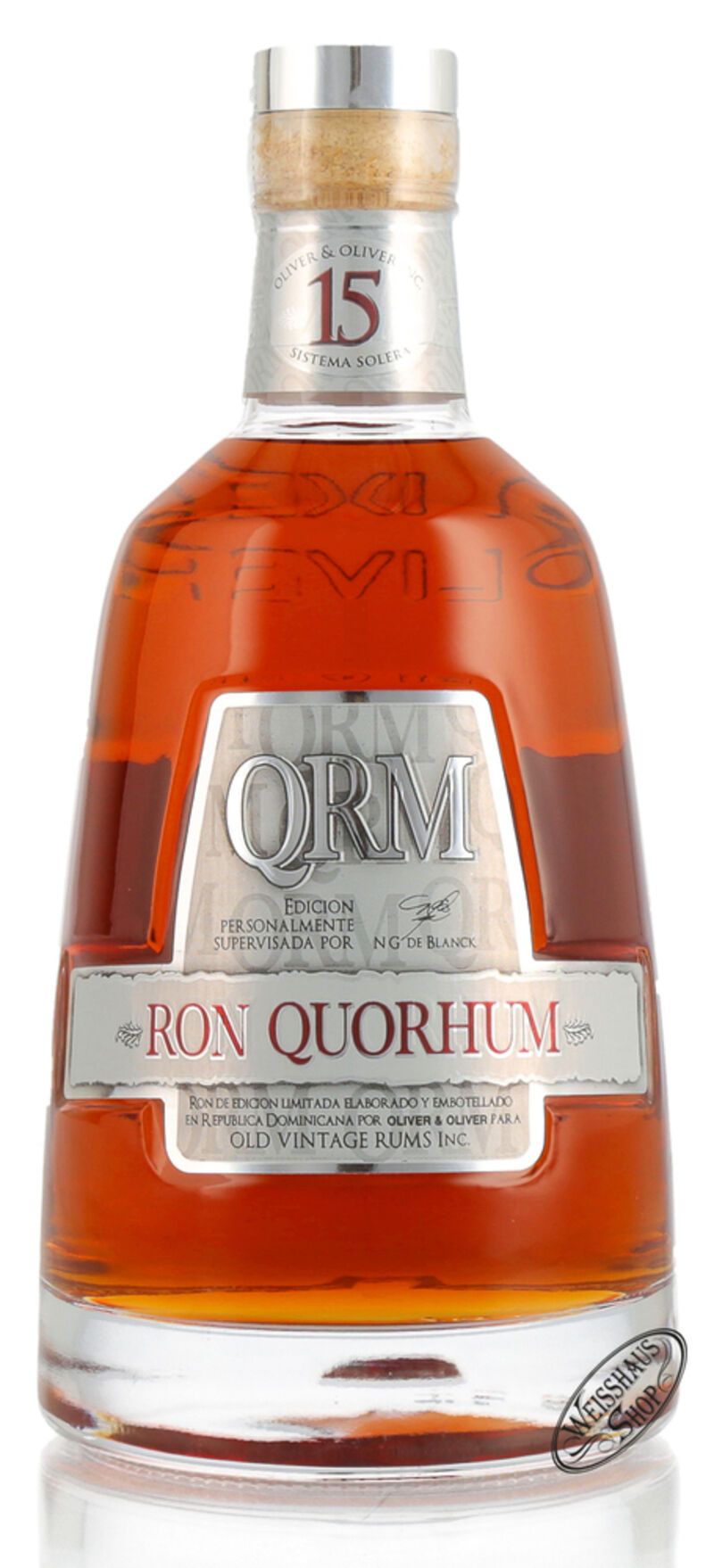 Quorhum QRM 15 Anos Solera Rum 40% vol. 0,70l B-Ware
