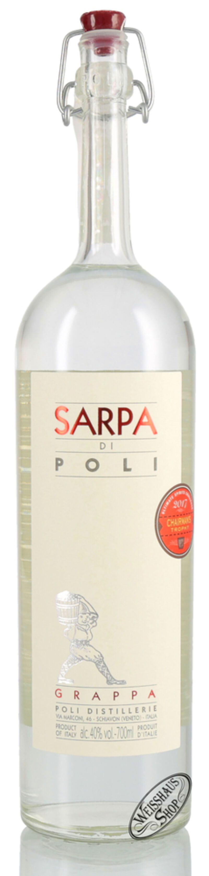 Poli Grappa Sarpa di Poli in Tubo 40% vol. 0,70l B-Ware