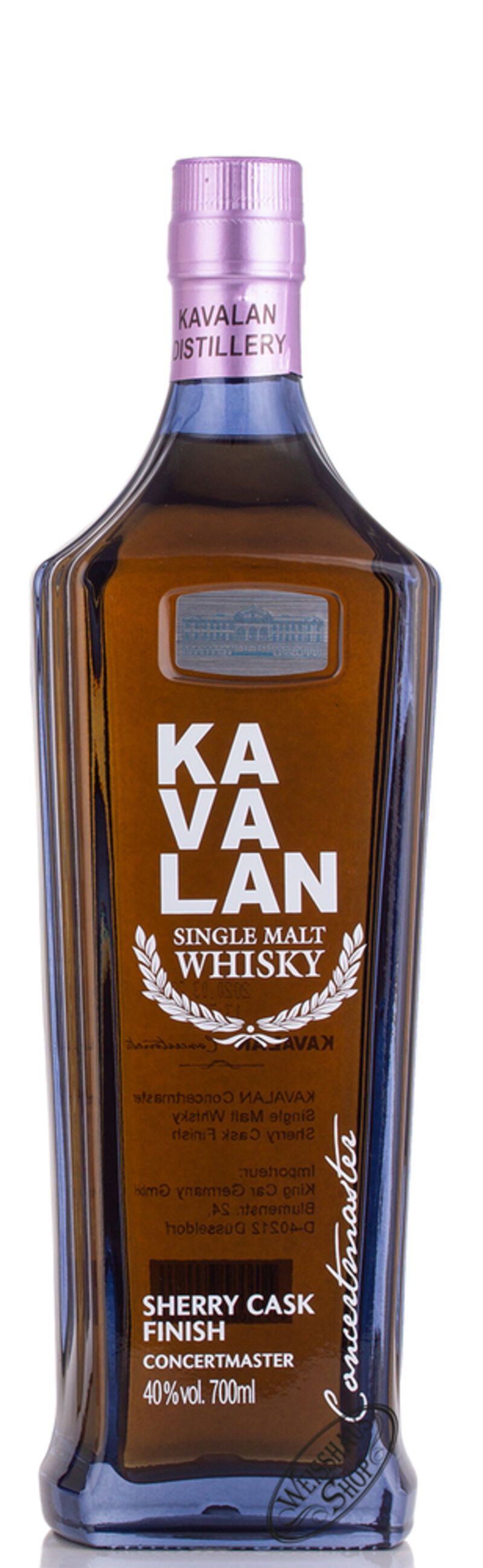Kavalan Concertmaster Single Malt Whisky Sherry Cask Finish 40% vol. 0,70l