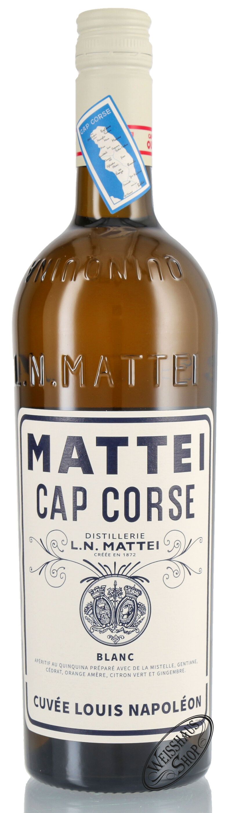 L.N. Mattei Cap Corse Grande Réserve Quinquina Blanc 17% vol. 0,75l L.N. Mattei Cap Corse Grande Réserve Quinquina Blanc 17% vol. 0,75l