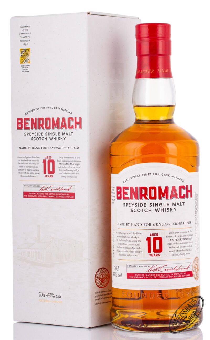 Benromach 10 YO Single Malt Whisky 43% vol. 0,70l Benromach 10 YO Single Malt Whisky 43% vol. 0,70l
