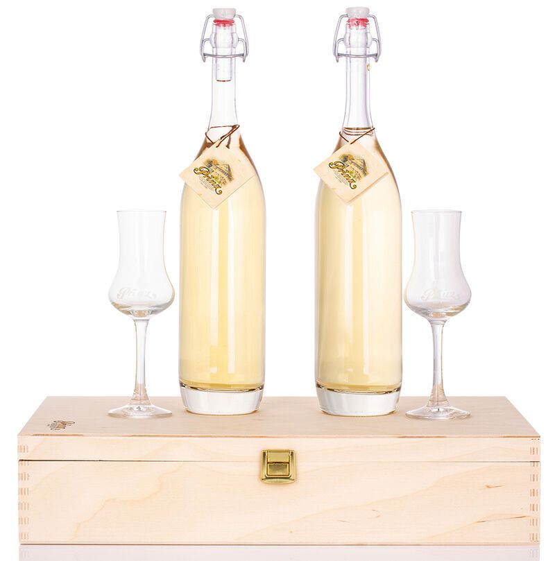 Prinz Geschenk-Set "Holzfass-Duo" 41% vol. 2 x 0,50l