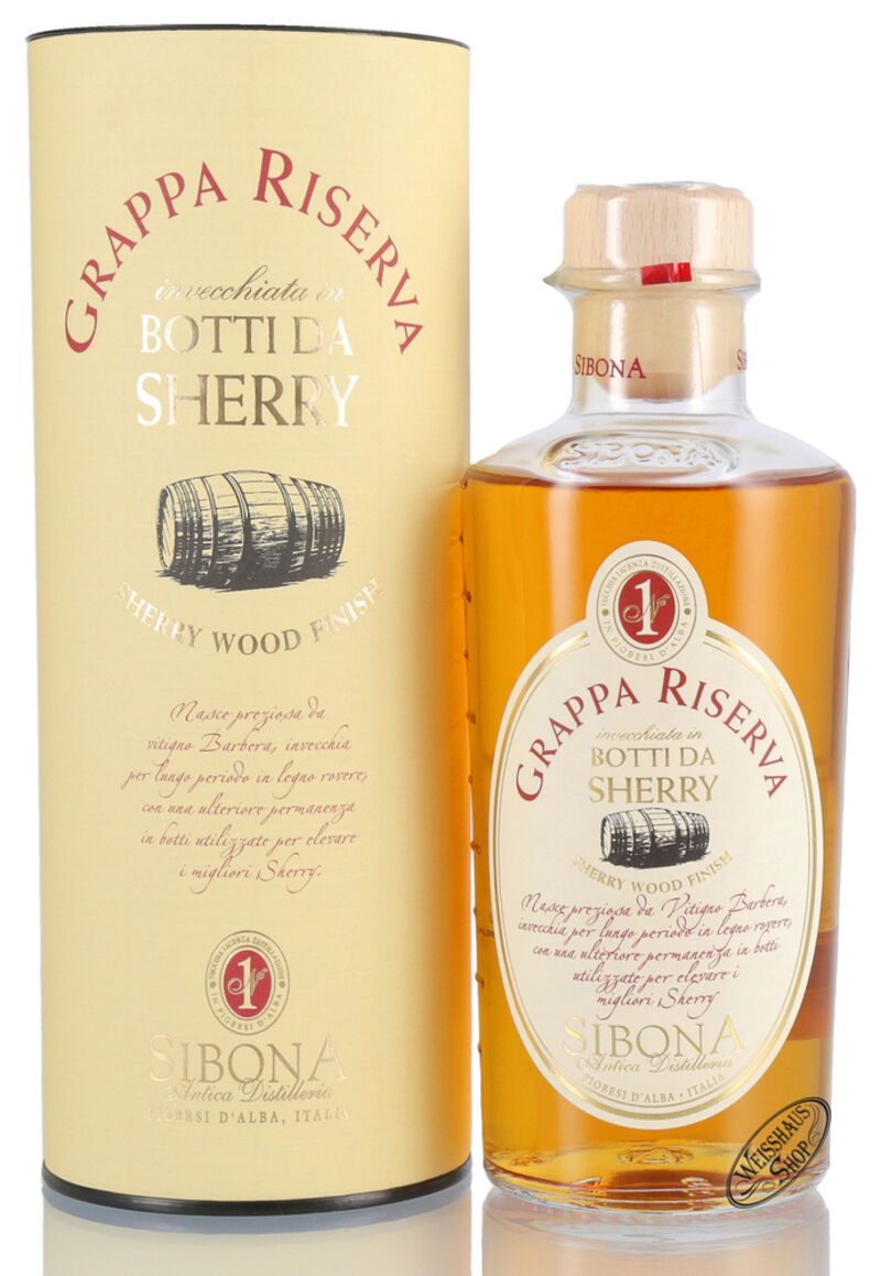 Sibona Grappa Riserva Sherry 44% vol. 0,50l Sibona Grappa Riserva Sherry 44% vol. 0,50l