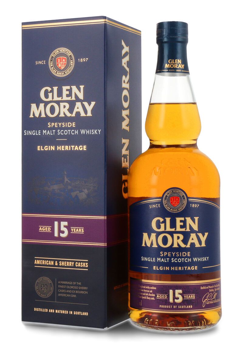 Glen Moray 15 YO Whisky 40% vol. 0,70l