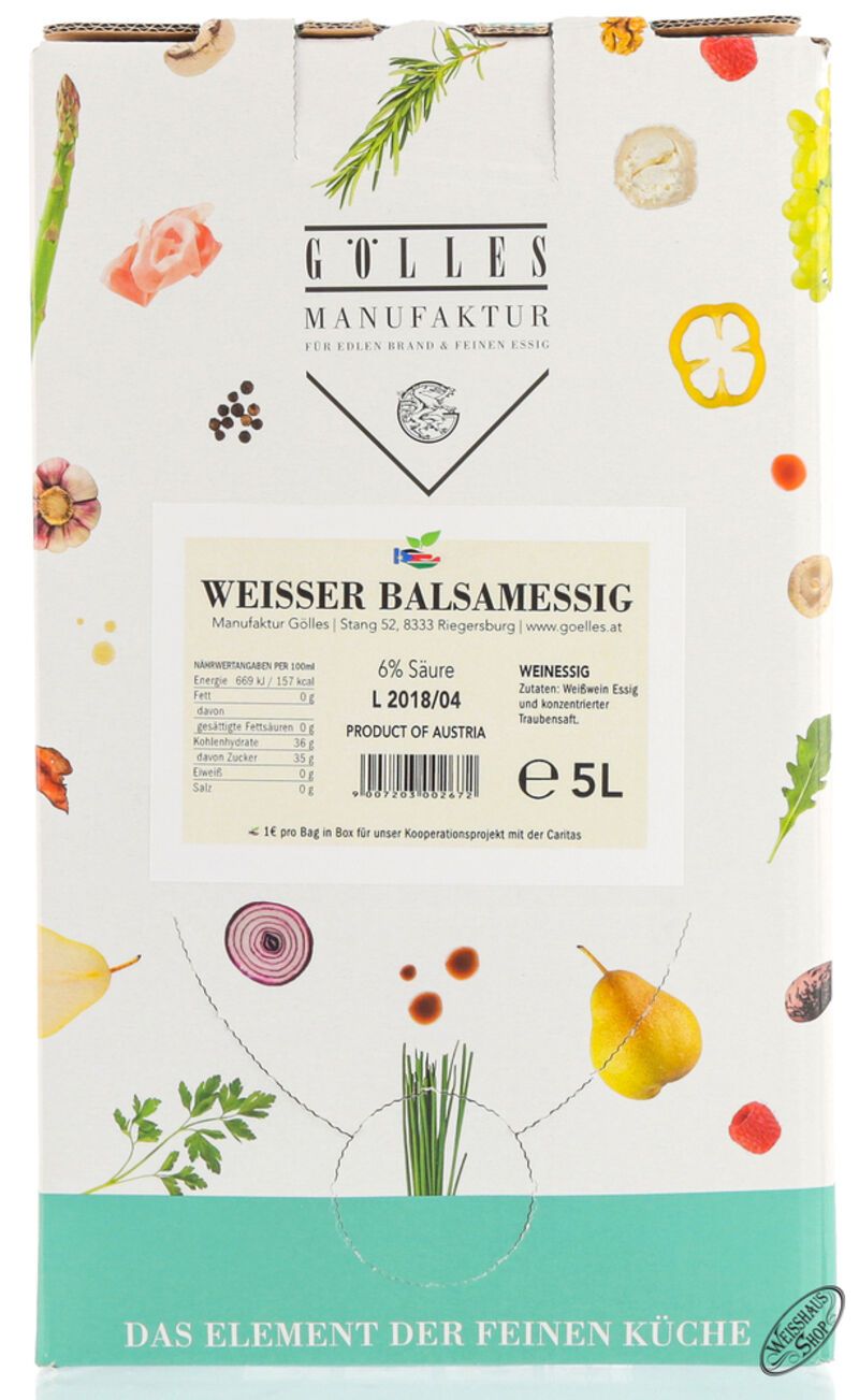 Gölles Weißer Balsam Essig 5,0l Bag in Box Gölles Weißer Balsam Essig 5,0l Bag in Box