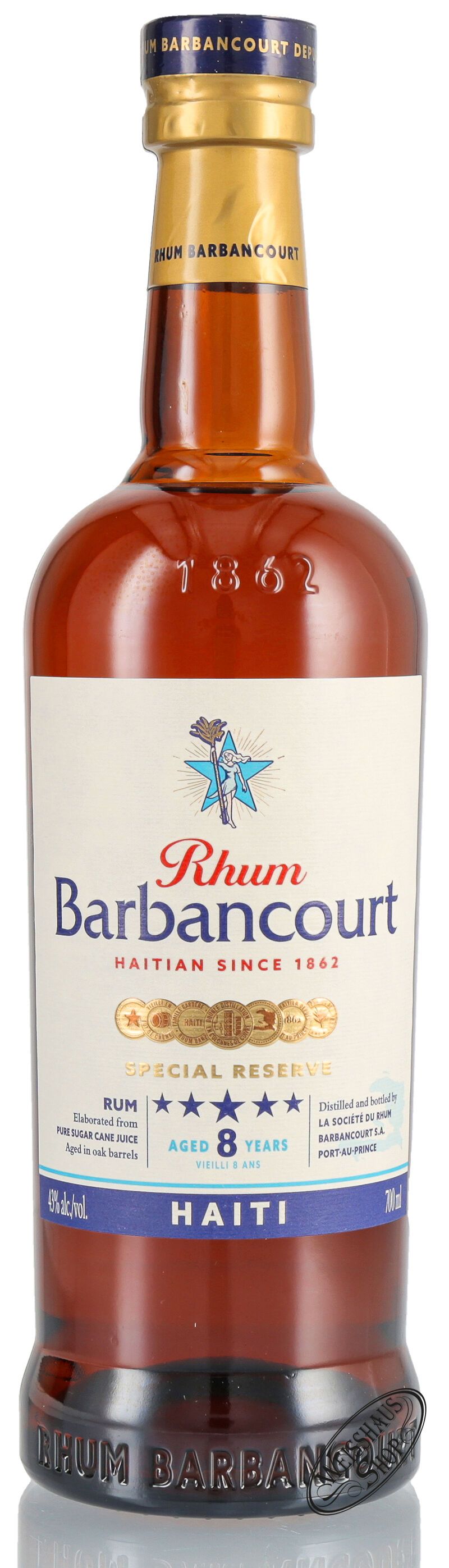 Barbancourt 8 YO Rhum 43% vol. 0,70l