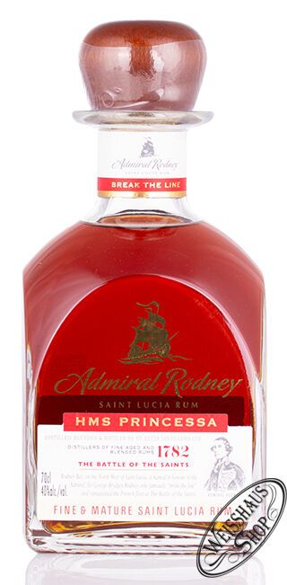 St. Lucia HMS Princessa Admiral Rodney Rum 40% vol. 0,70l