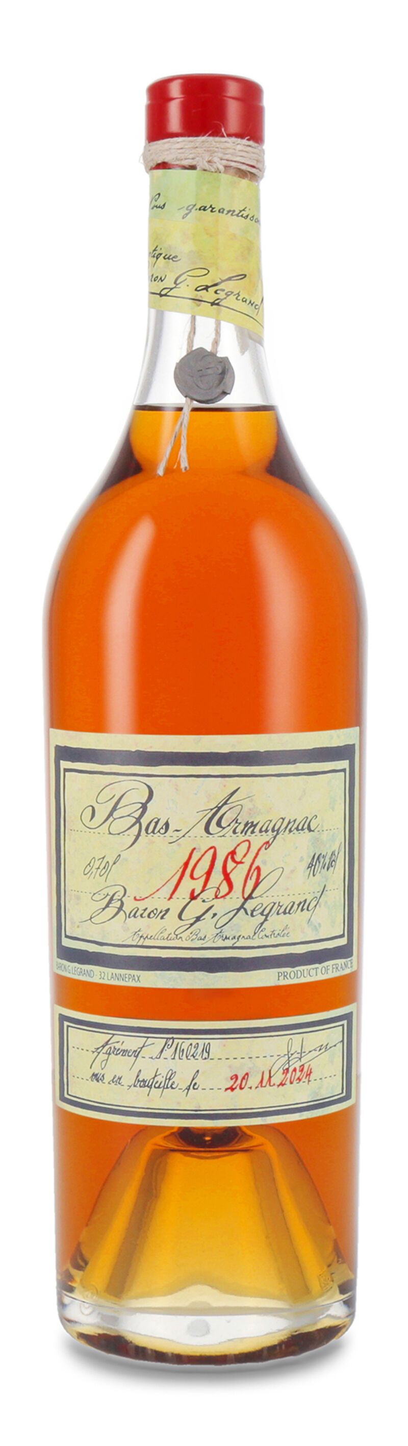 Lhéraud Baron Gaston Legrand 1986 Bas Armagnac 40% vol. 0,70l