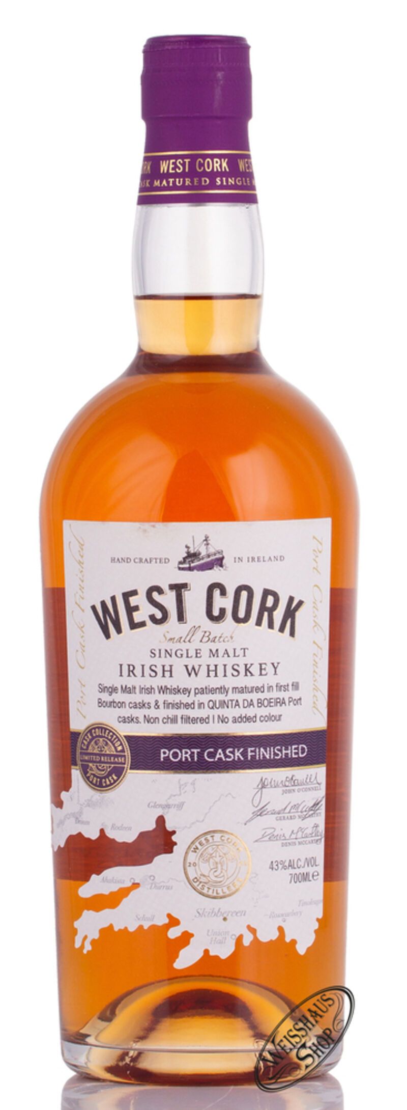 West Cork Port Cask Single Malt Whiskey 43% vol. 0,70l West Cork Port Cask Single Malt Whiskey 43% vol. 0,70l