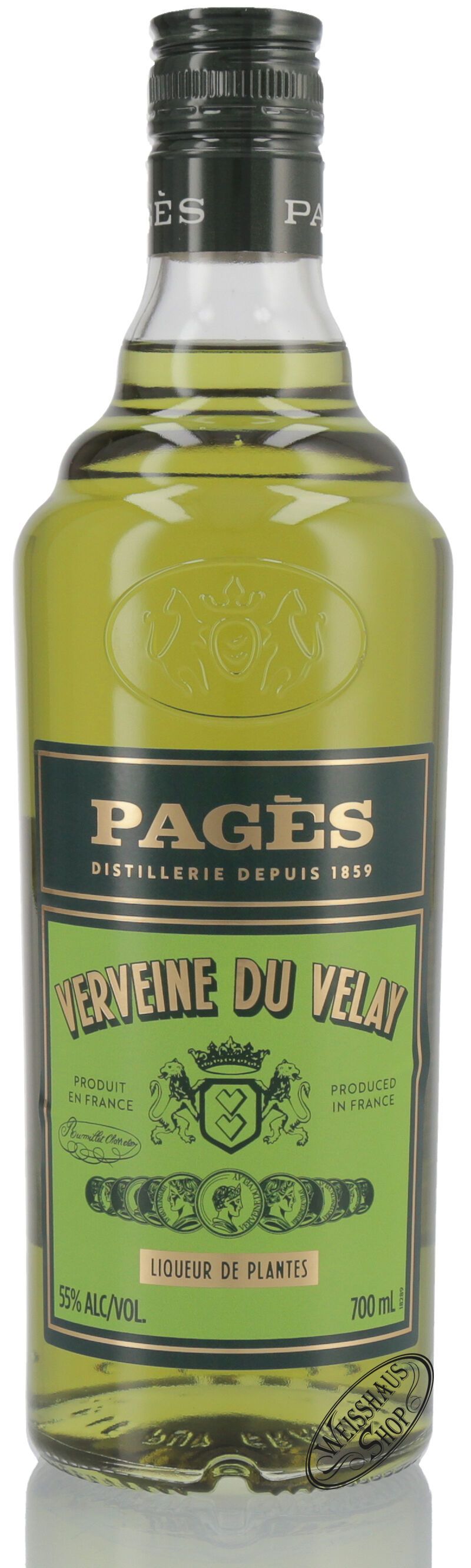Pagés Verveine du Velay Kräuterlikör 55% vol. 0,70l Pagés Verveine du Velay Kräuterlikör 55% vol. 0,70l