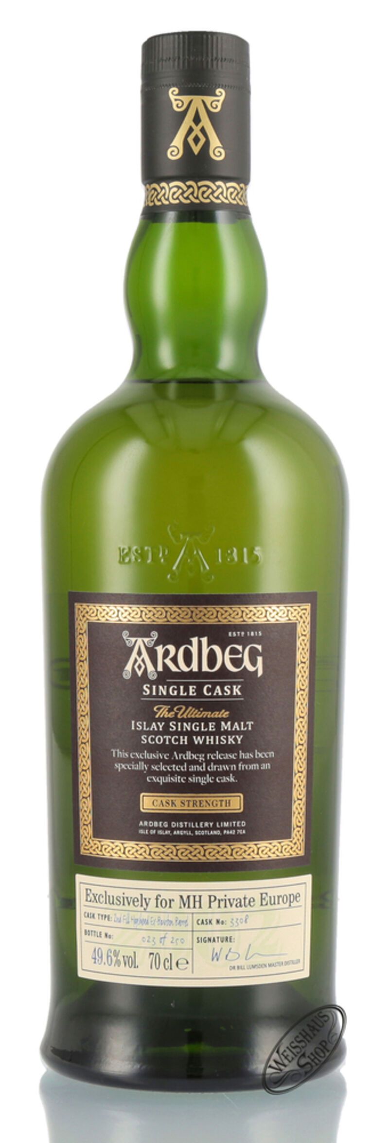 Ardbeg Vintage 2002 Single Cask 3308 Whisky 49,6% vol. 0,70l Ardbeg Vintage 2002 Single Cask 3308 Whisky 49,6% vol. 0,70l