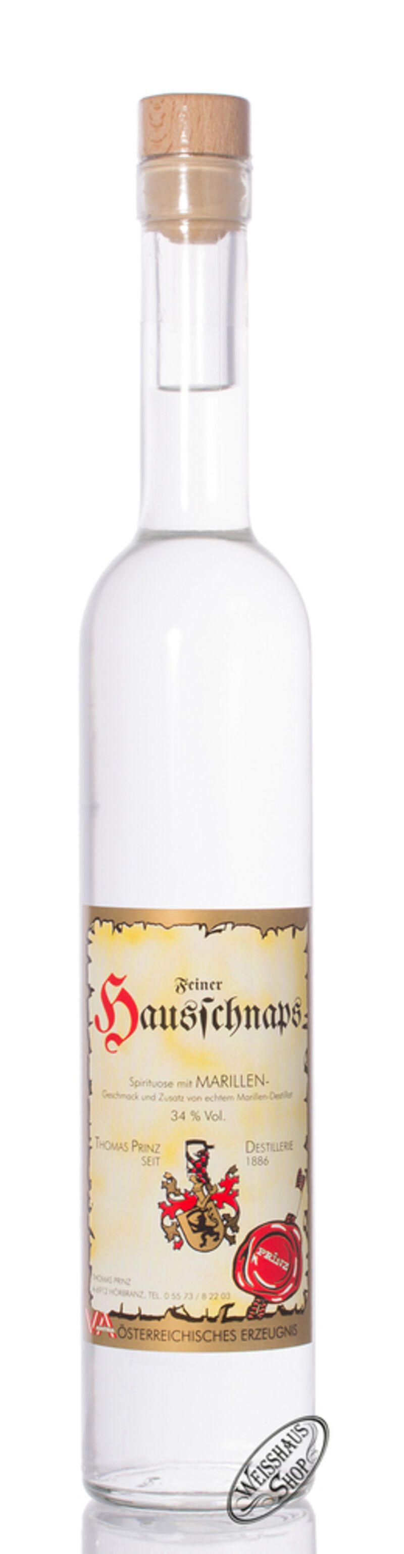 Prinz Hausschnaps Marille 34% vol. 0,50l Prinz Hausschnaps Marille 34% vol. 0,50l