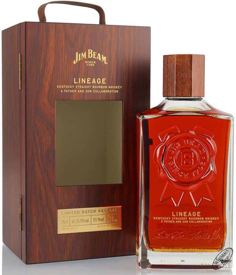 Jim Beam 15 YO Lineage Limited Batch Release Whiskey 55,5% vol. 0,70l Jim Beam 15 YO Lineage Limited Batch Release Whiskey 55,5% vol. 0,70l