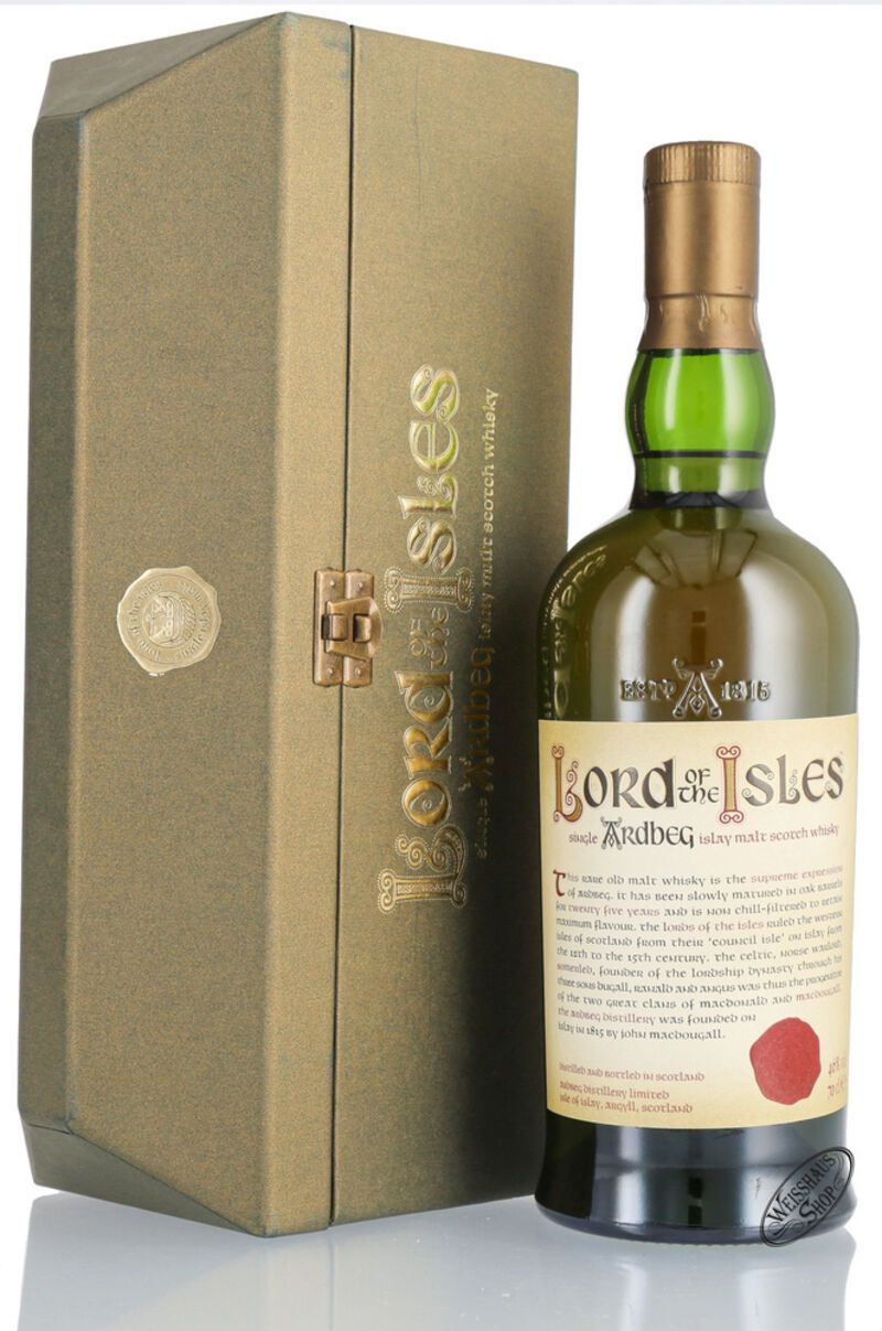 Ardbeg 25 YO Lord of the Isles Islay Whisky 46% vol. 0,70l Ardbeg 25 YO Lord of the Isles Islay Whisky 46% vol. 0,70l