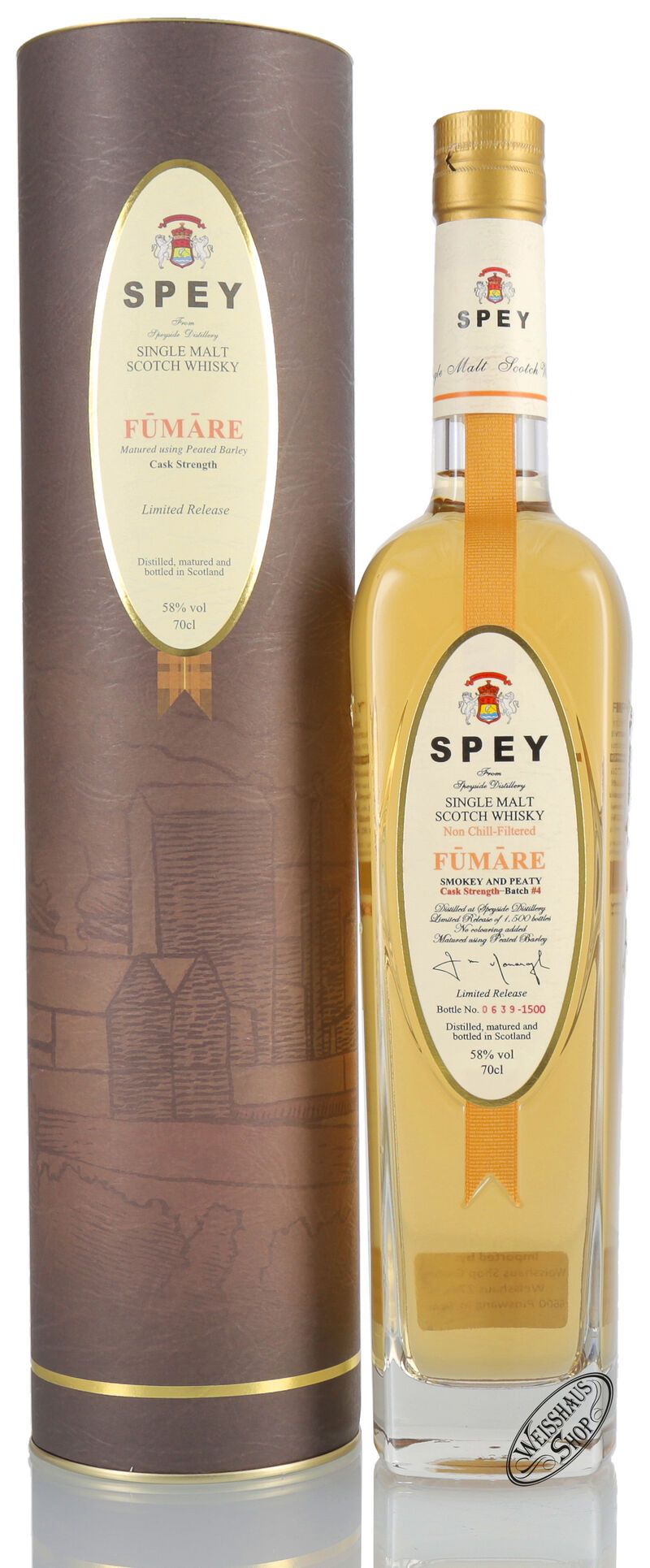 Spey Fumare Batch #4 Cask Strength Whisky 58% vol. 0,70l Spey Fumare Batch #4 Cask Strength Whisky 58% vol. 0,70l