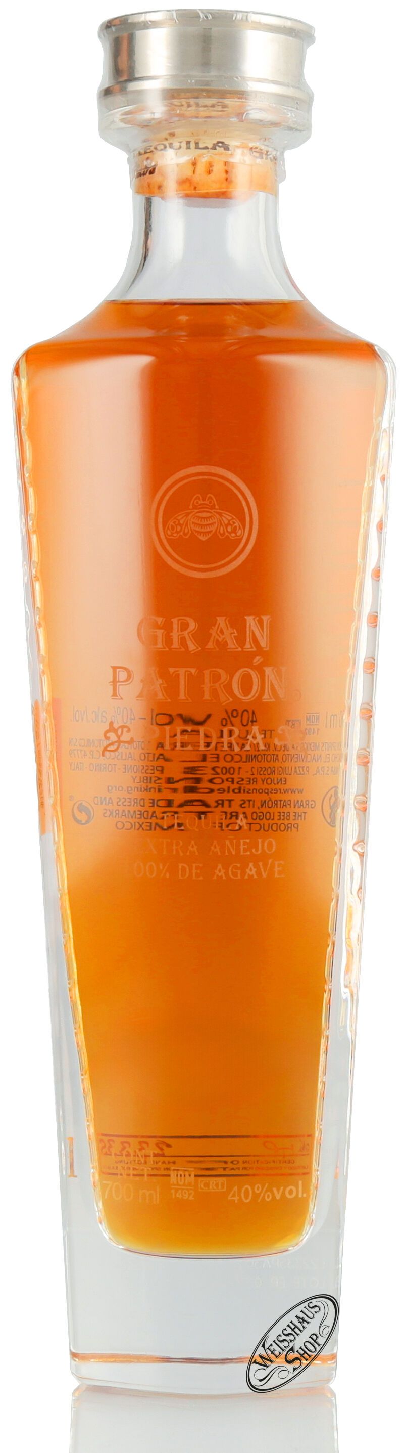 Patron Extra Anejo Piedra Tequila 40% vol. 0,70l
