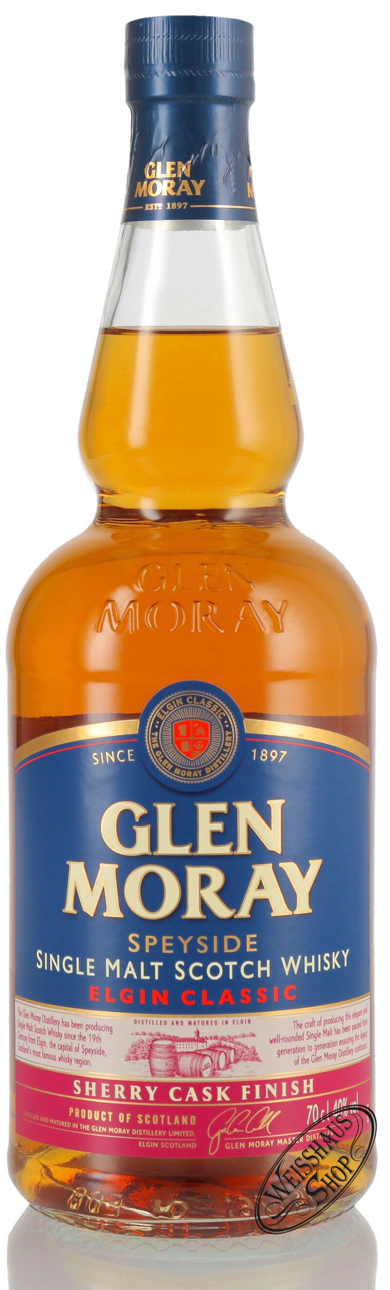 Glen Moray Sherry Cask Finish Whisky 40% vol. 0,70l