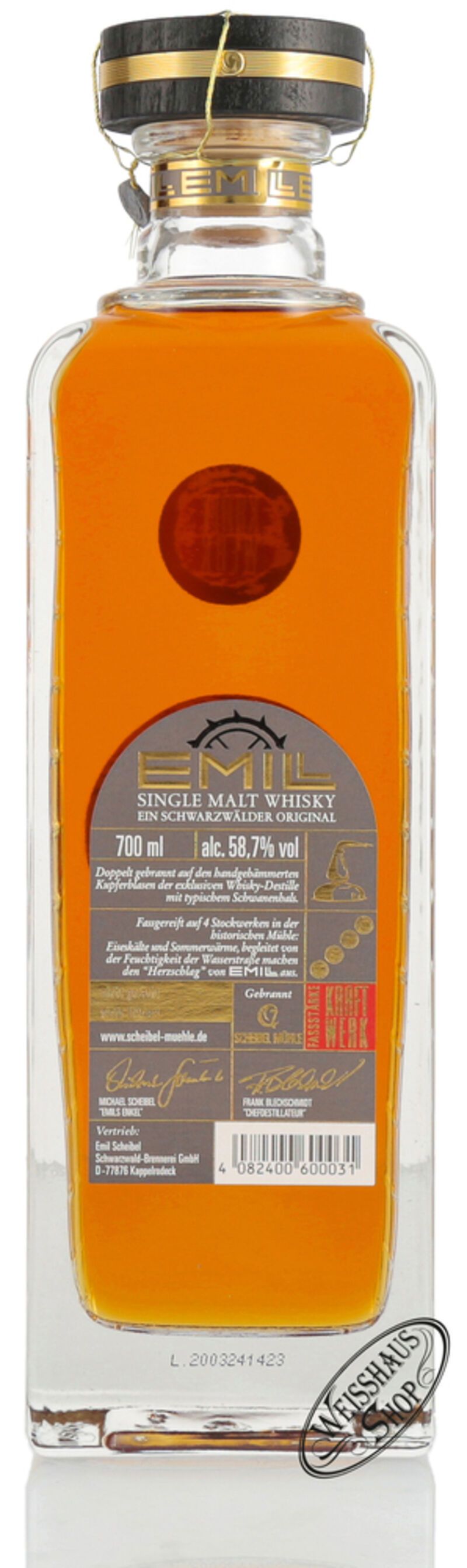 Emill Kraftwerk Single Malt Whisky 58,7% vol. 0,70l Emill Kraftwerk Single Malt Whisky 58,7% vol. 0,70l
