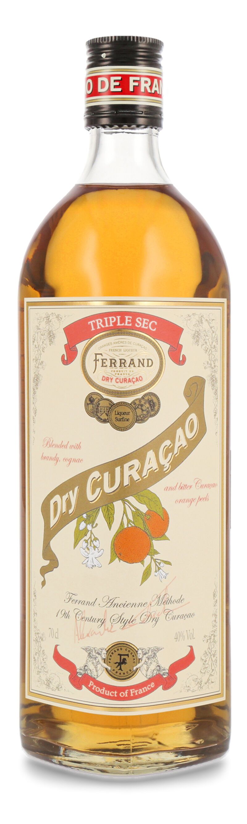 Ferrand Triple Sec. Dry Curacao 40% vol. 0,70l Ferrand Triple Sec. Dry Curacao 40% vol. 0,70l