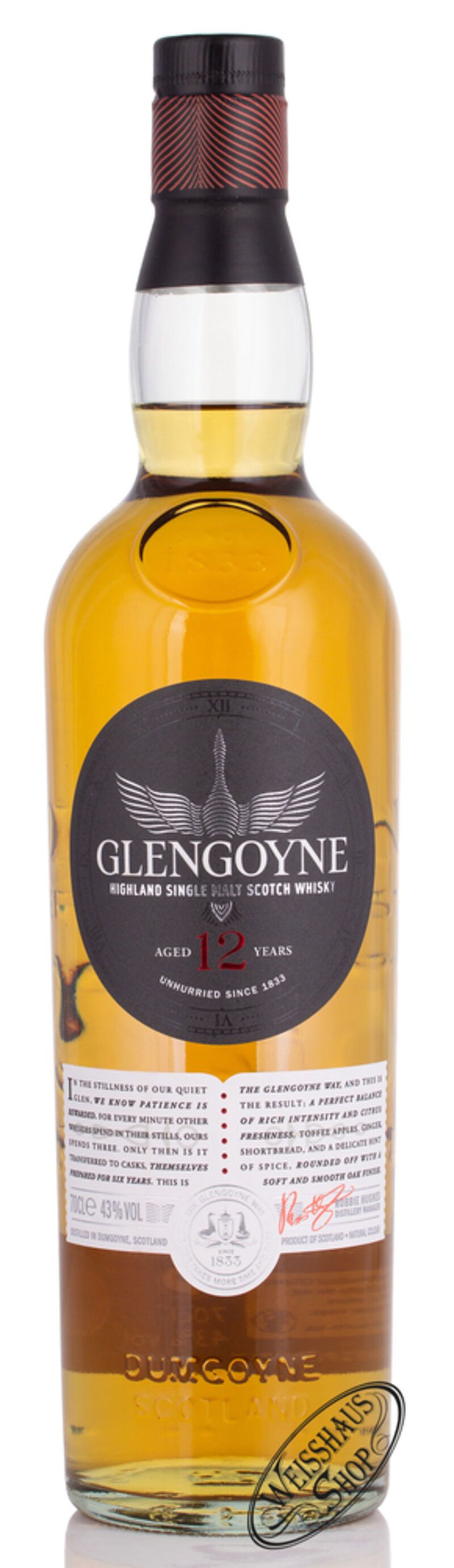 Glengoyne 12 YO Single Malt Whisky 43% vol. 0,70l B-Ware