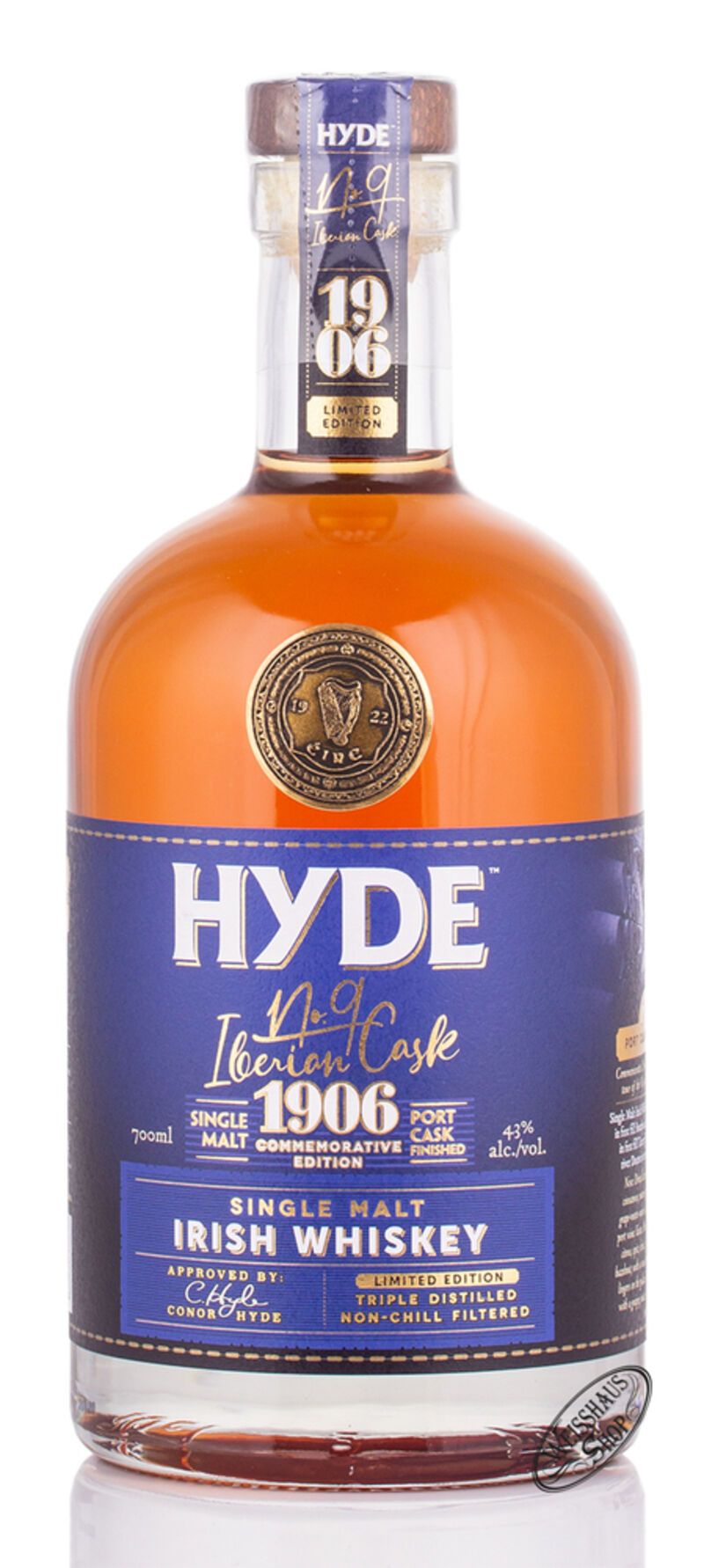 Hyde No. 9 Iberian Cask Single Malt Irish Whiskey 43% vol. 0,70l Hyde No. 9 Iberian Cask Single Malt Irish Whiskey 43% vol. 0,70l
