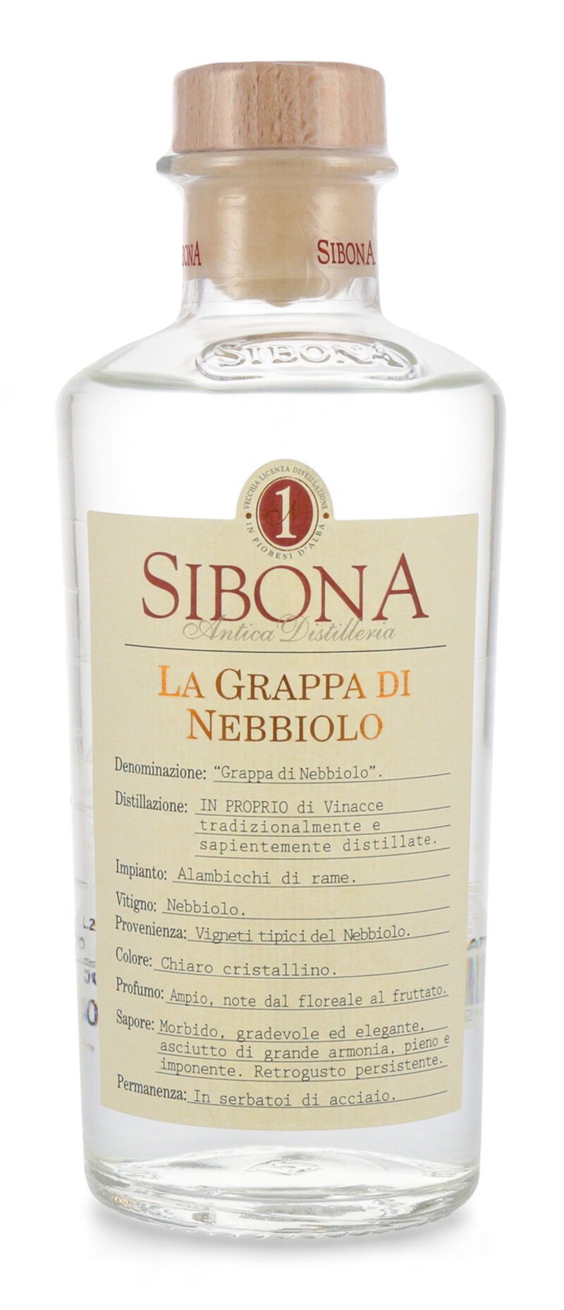 Sibona Grappa Nebbiolo 40% vol. 0,50l