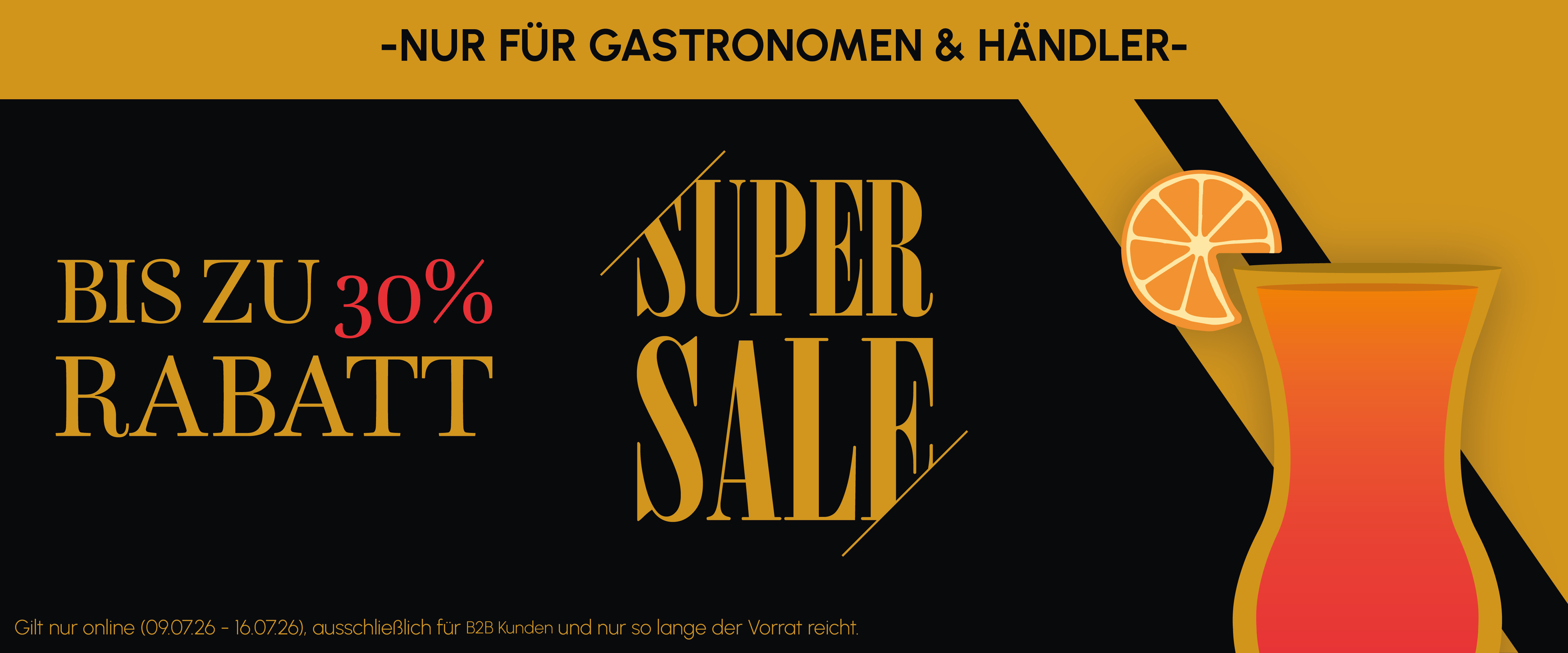 Super Sale für Gastronomie und Handel
