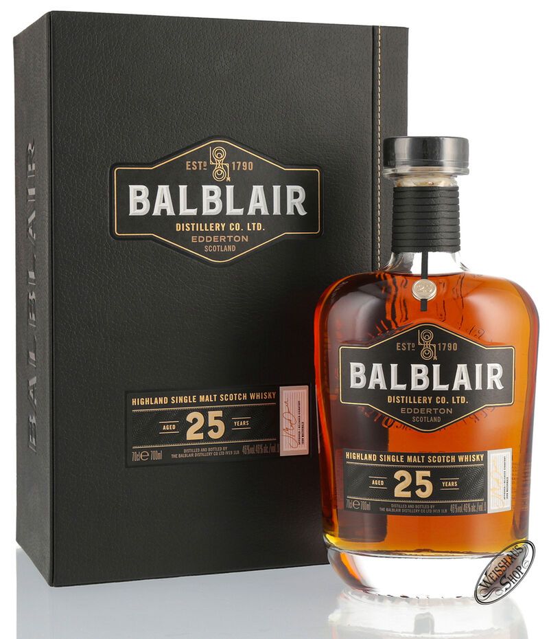 Balblair 25 YO Highland Single Malt Whisky 46% vol. 0,70l Balblair 25 YO Highland Single Malt Whisky 46% vol. 0,70l