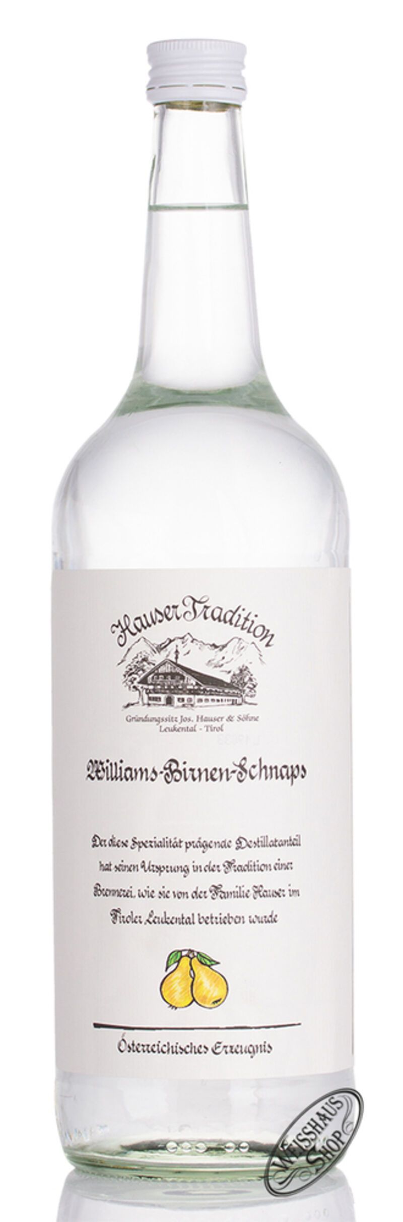 Hauser Williams Birnen Schnaps 35% vol. 1,0l Hauser Williams Birnen Schnaps 35% vol. 1,0l