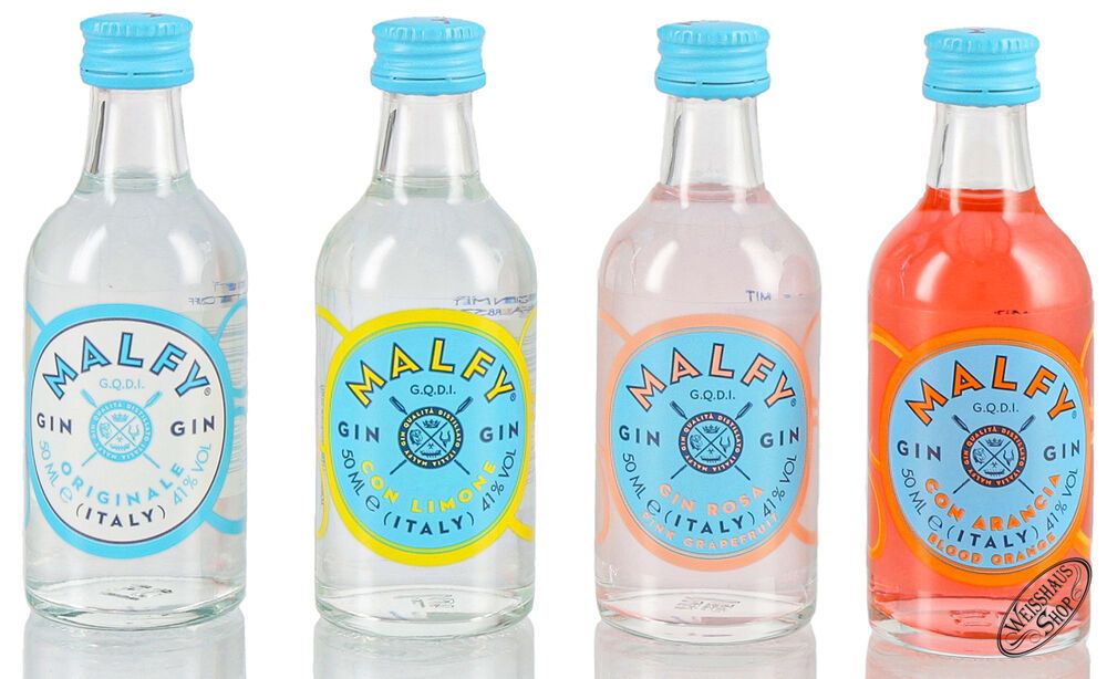 Malfy Gin Miniatur Geschenk-Set 41% vol. 4 x 0,05l