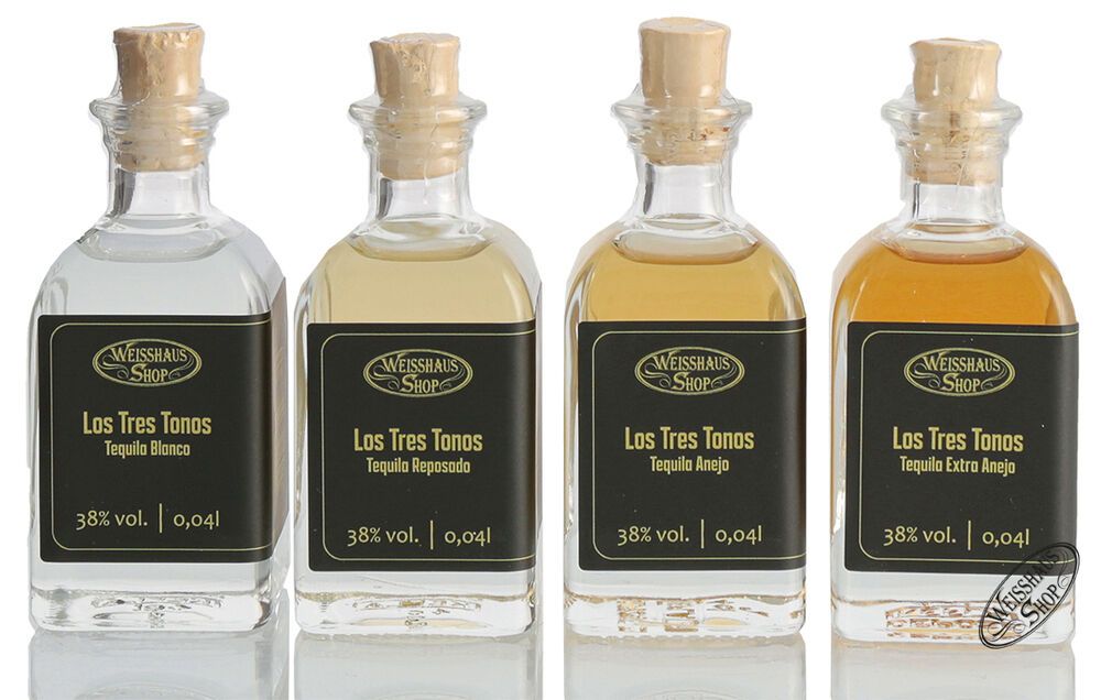 Taste and Match - Los Tres Tonos Tequila 4 x 0,04l Weisshaus Sample Set