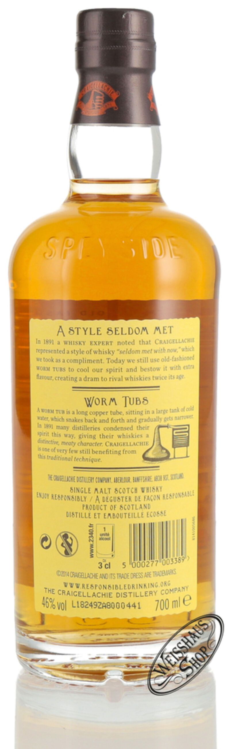 Craigellachie 13 YO Single Malt Whisky 46% vol. 0,70l