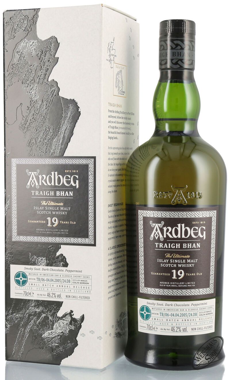 Ardbeg 19 YO Traigh Bhan Batch 6 Islay Whisky 46,2% vol. 0,70l Ardbeg 19 YO Traigh Bhan Batch 6 Islay Whisky 46,2% vol. 0,70l