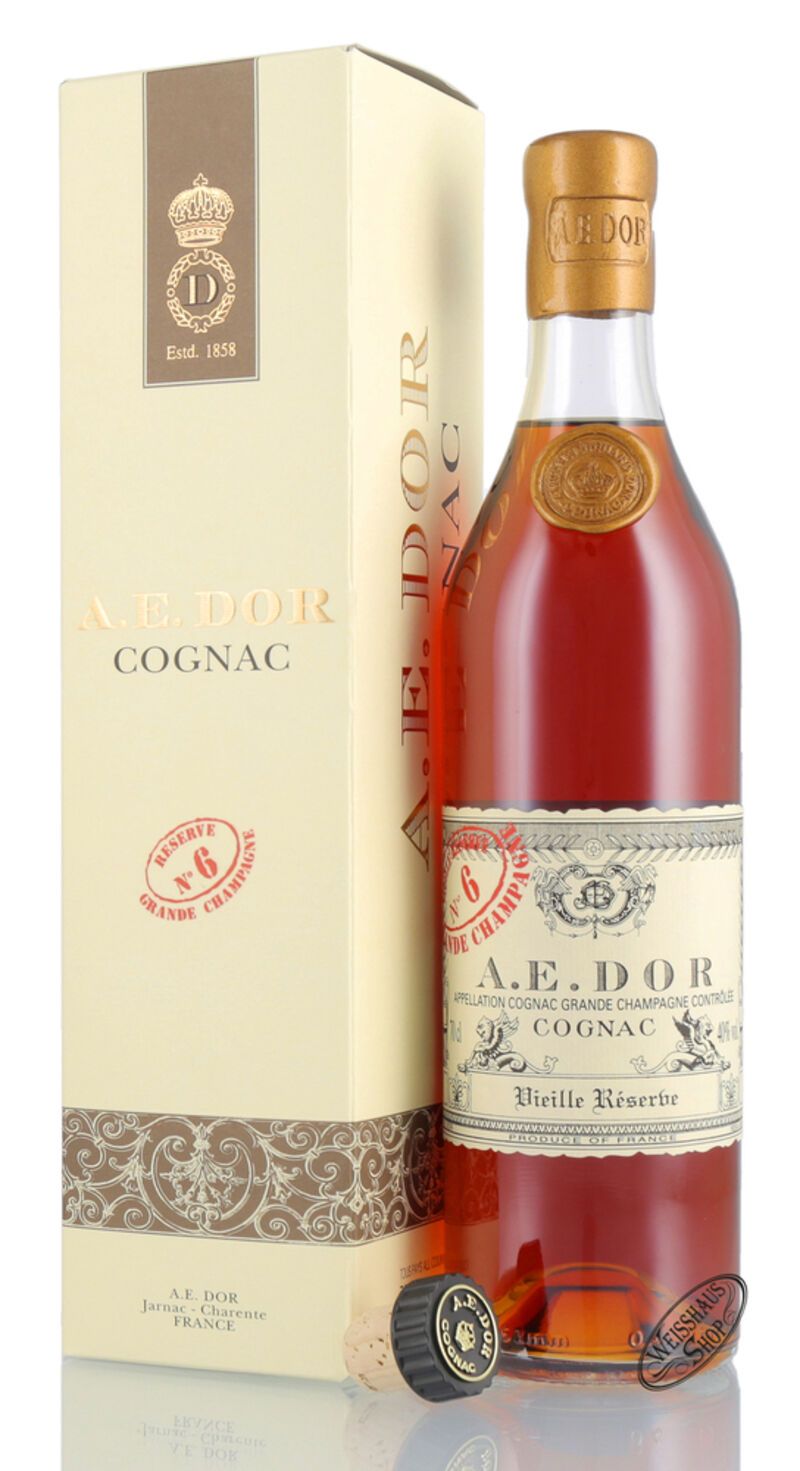 A.E. Dor Cognac Vieille Reserve No. 6 40% vol. 0,70l A.E. Dor Cognac Vieille Reserve No. 6 40% vol. 0,70l