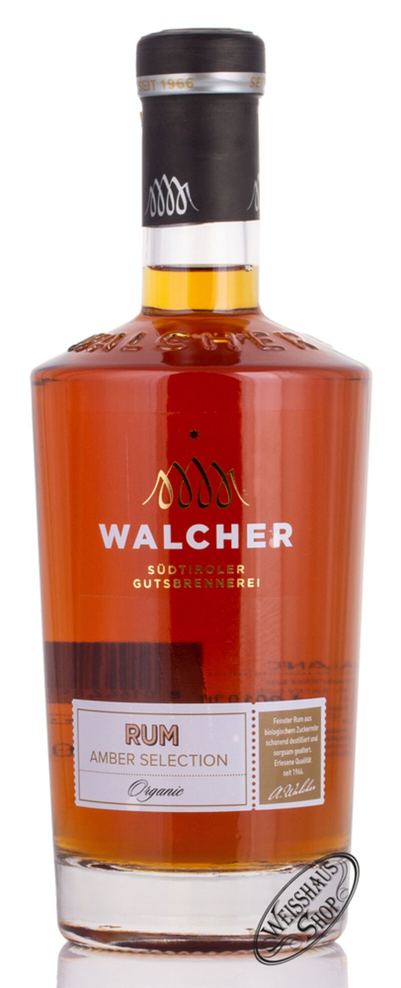 Walcher Amber Selection Organic BIO Rum 40% vol. 0,70l Walcher Amber Selection Organic BIO Rum 40% vol. 0,70l