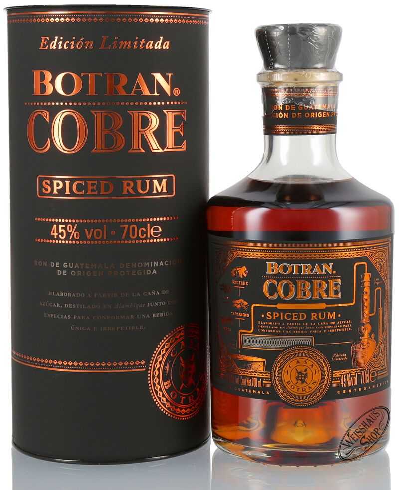 Botran Cobre Spiced Rum 45% vol. 0,70l Botran Cobre Spiced Rum 45% vol. 0,70l