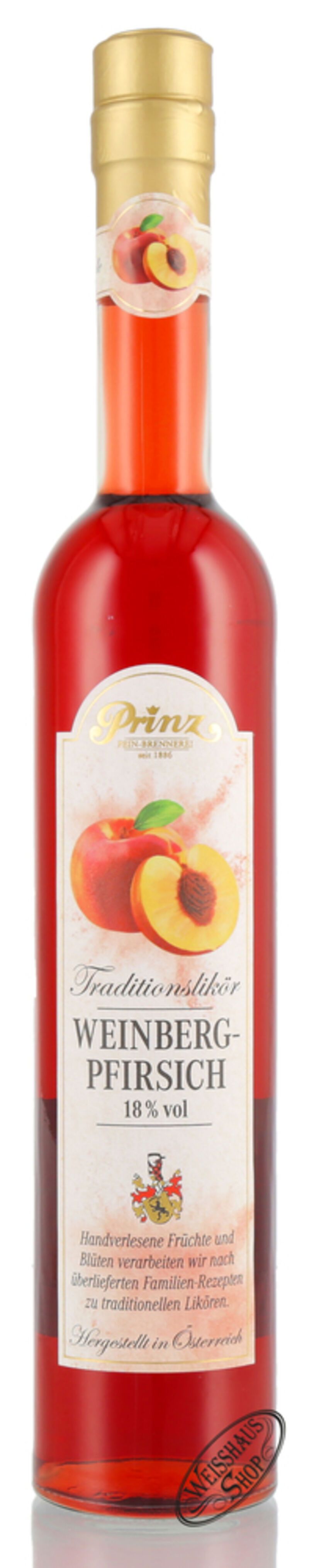 Prinz Weinberg-Pfirsich-Likör 18% vol. 0,50l Prinz Weinberg-Pfirsich-Likör 18% vol. 0,50l