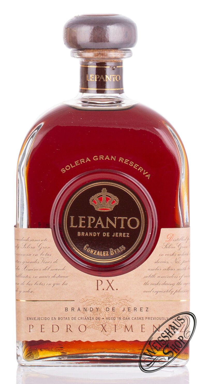 Lepanto Solera Gran Reserva Pedro Ximénez Brandy 36% vol. 0,70l Lepanto Solera Gran Reserva Pedro Ximénez Brandy 36% vol. 0,70l