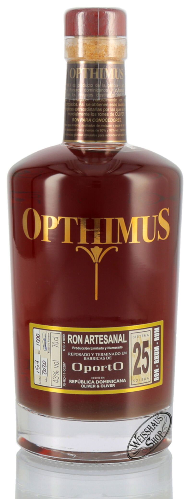 Opthimus 25 YO Oporto Rum 43% vol. 0,70l Opthimus 25 YO Oporto Rum 43% vol. 0,70l