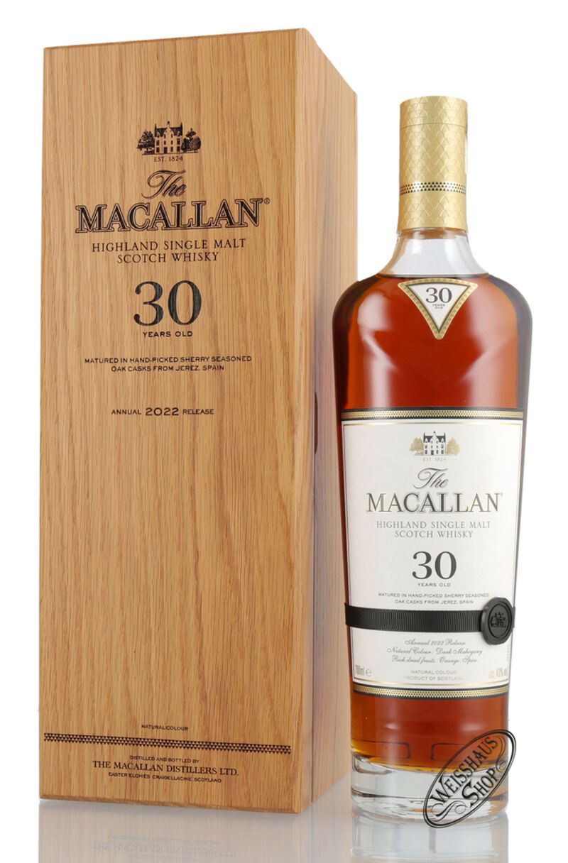 Macallan 30 YO Sherry Cask Whisky 43% vol. 0,70l Macallan 30 YO Sherry Cask Whisky 43% vol. 0,70l
