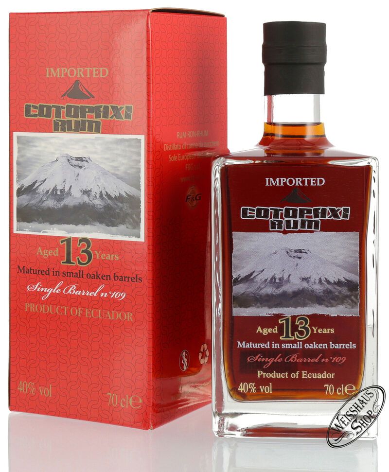 Cotopaxi 13 YO Single Barrel Rum 40% vol. 0,70l Cotopaxi 13 YO Single Barrel Rum 40% vol. 0,70l