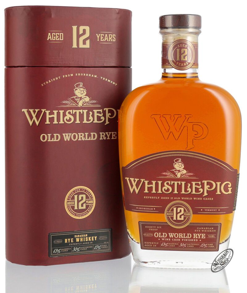 Whistle Pig 12 YO Straight Rye Whiskey 43% vol. 0,70l Whistle Pig 12 YO Straight Rye Whiskey 43% vol. 0,70l