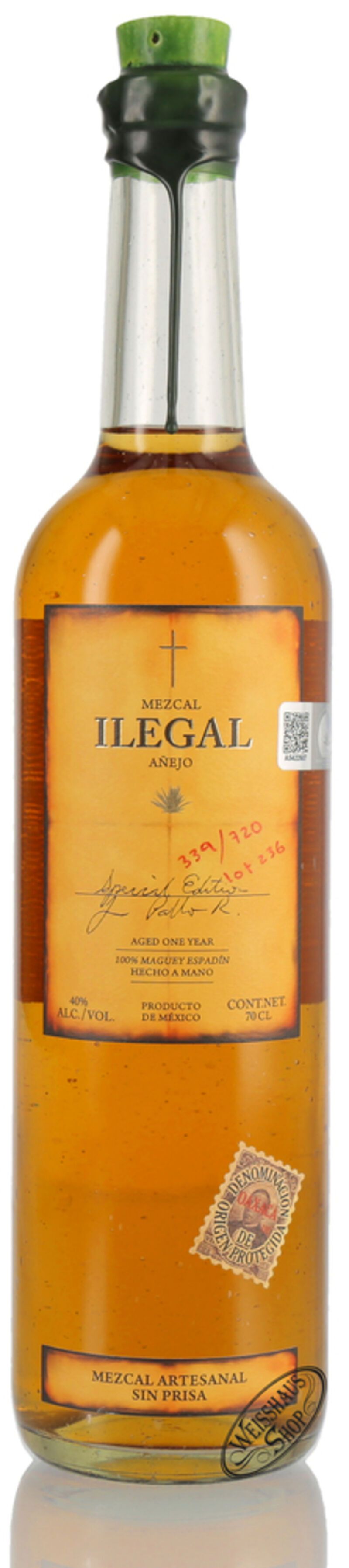 Ilegal Mezcal Anejo 40% vol. 0,70l Ilegal Mezcal Anejo 40% vol. 0,70l
