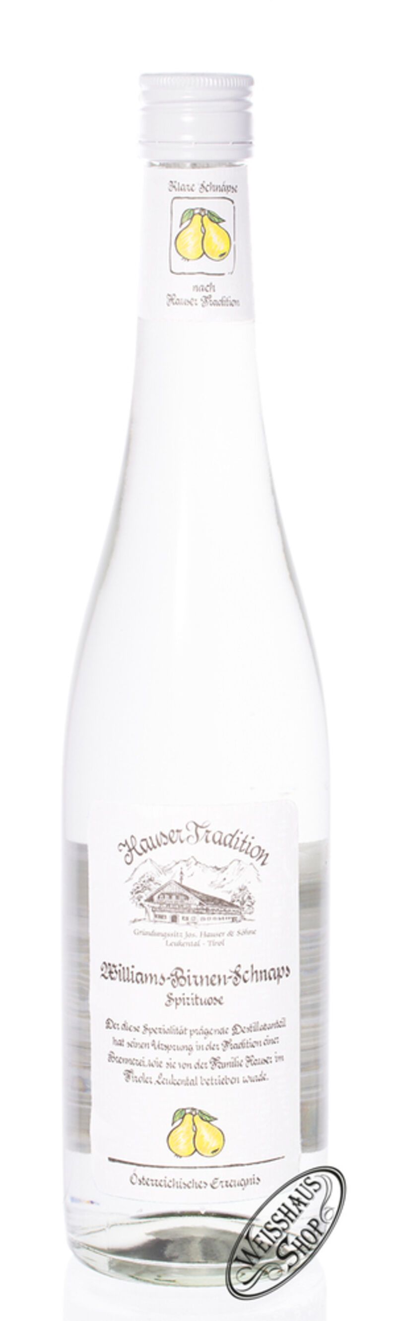 Hauser Williams Birnen Schnaps 35% vol. 0,70l Hauser Williams Birnen Schnaps 35% vol. 0,70l